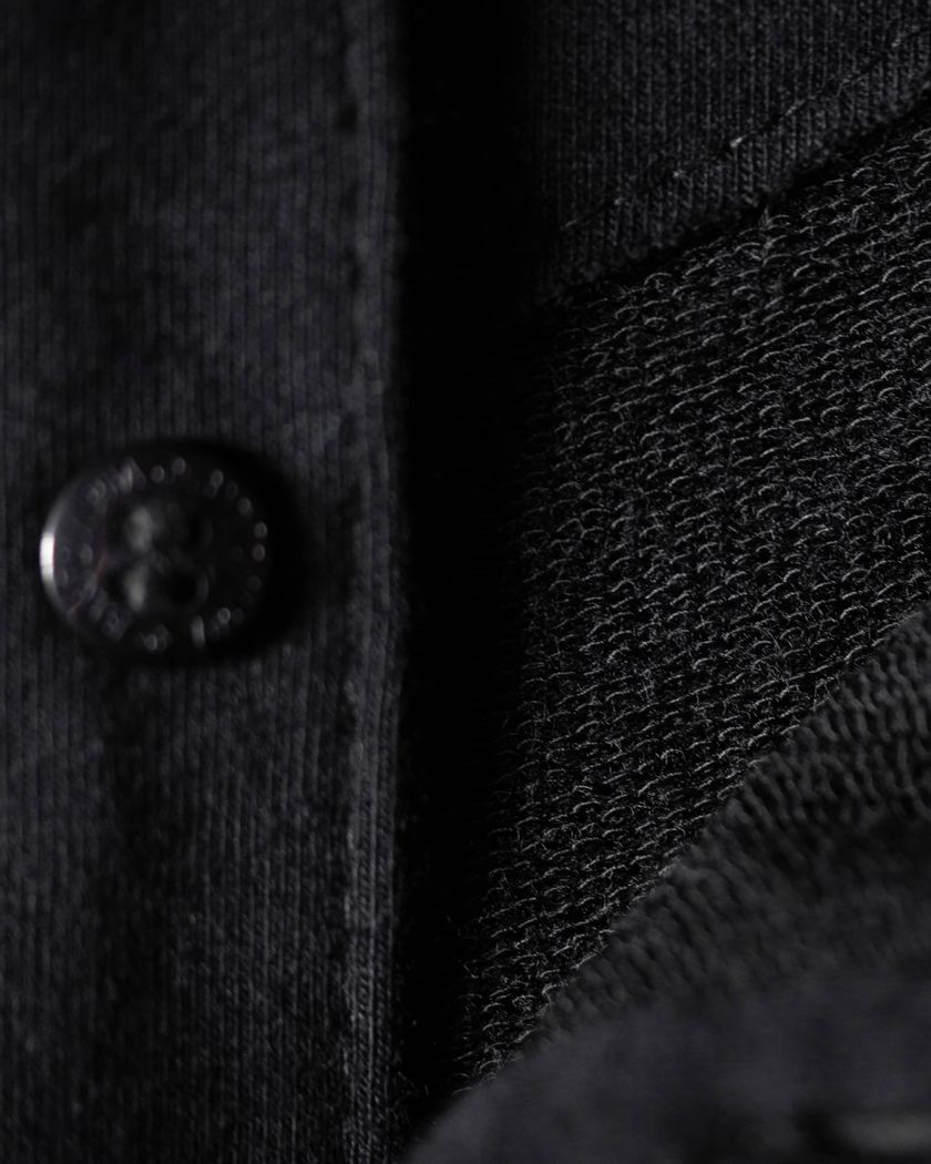Camisa Henley Manga Longa Preta - Moletinho