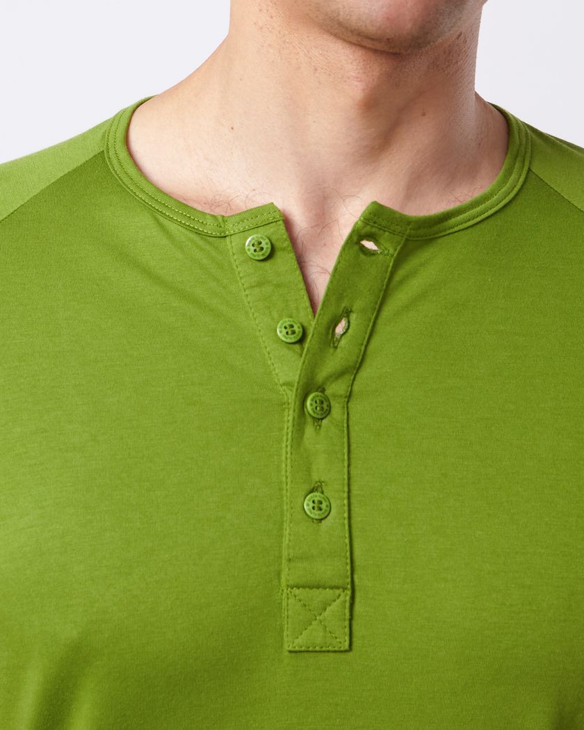 Camisa Raglan Manga Curta Verde Lord- Algodão Pima