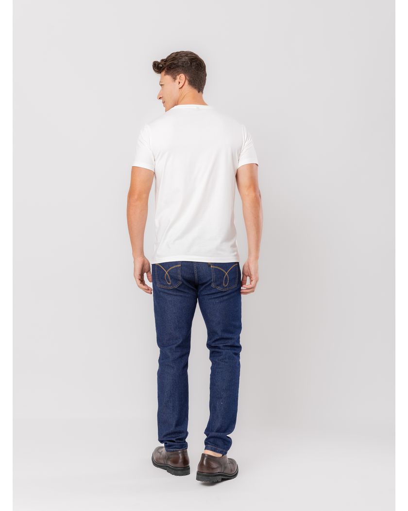 Camiseta Gola Redonda Off White- Algodão Pima Premium 