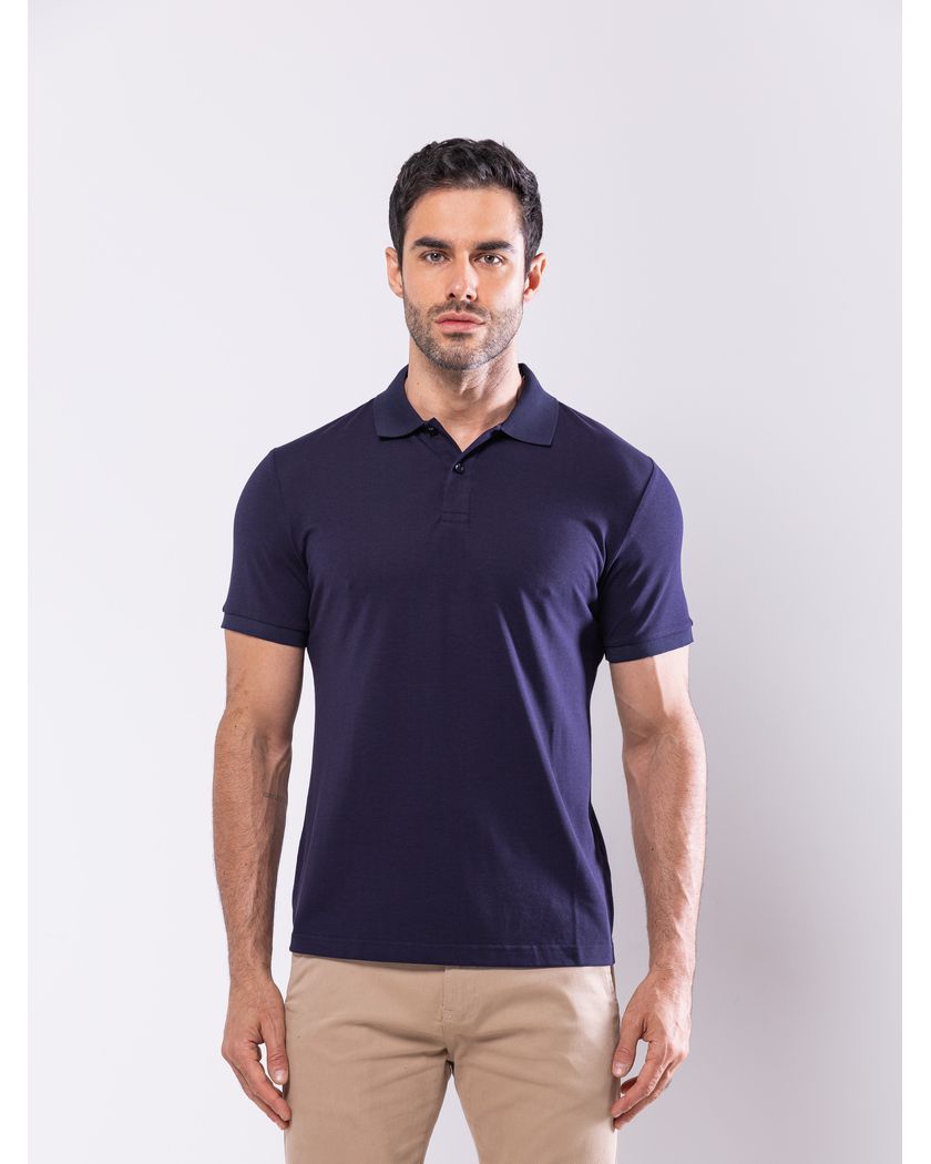 Camisa Polo Azul Marinho - Algodão Pima - Barão Alpha