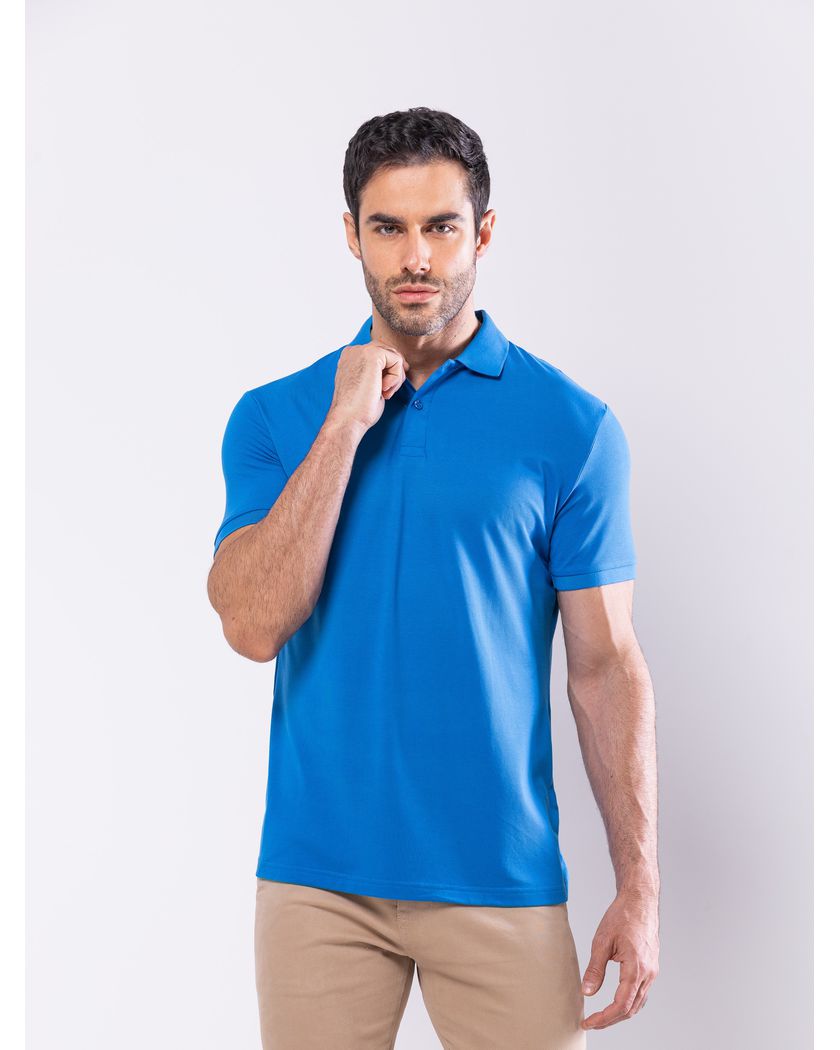 Camisa Polo Azul - Algodão Pima - Barão Alpha