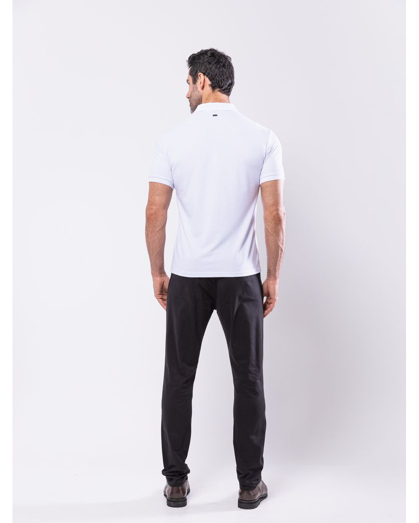 Camisa Polo Branca - Algodão Pima