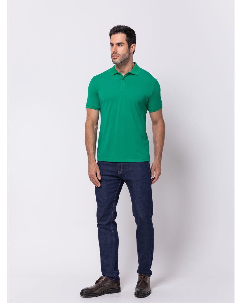 Camisa Polo Verde - Algodão Pima