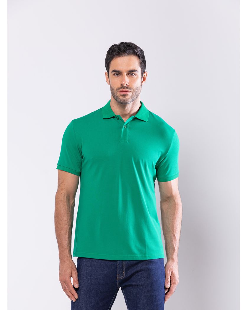 Camisa Polo Verde - Algodão Pima - Barão Alpha