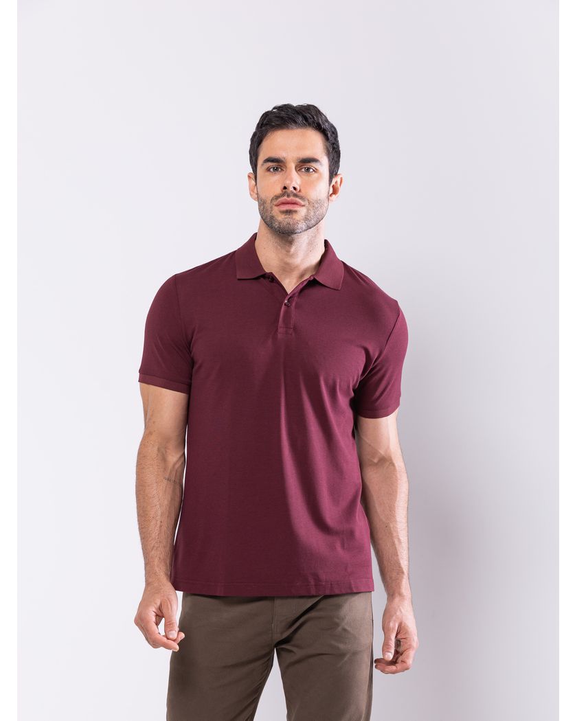Camisa Polo Vinho - Algodão Pima - Barão Alpha