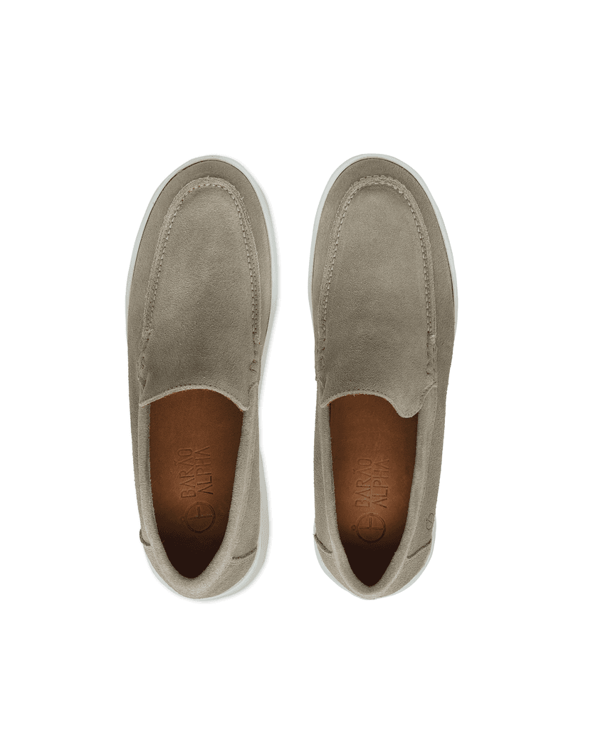 Sapato masculino Mocassim Pietro - Camurça Cinza
