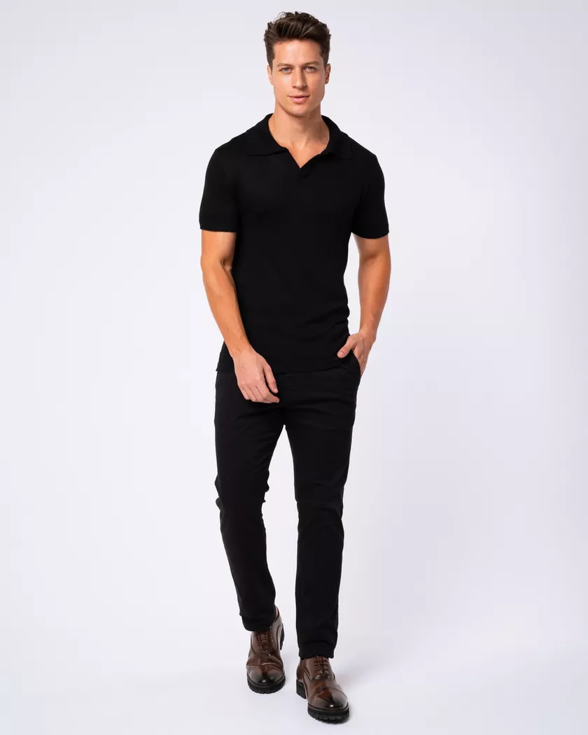 KIT 2 Calças Masculina Chino - Cáqui e Preta 