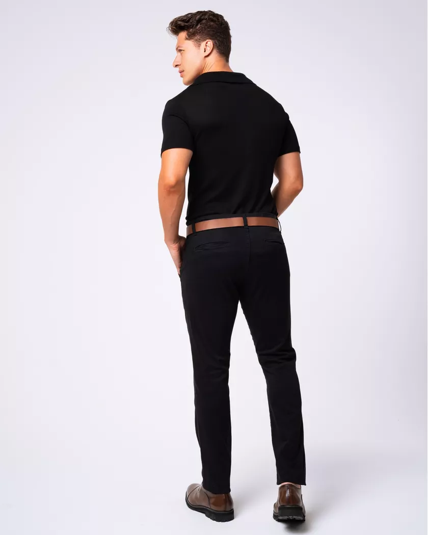 KIT 2 Calças Masculina Chino - Cáqui e Preta 