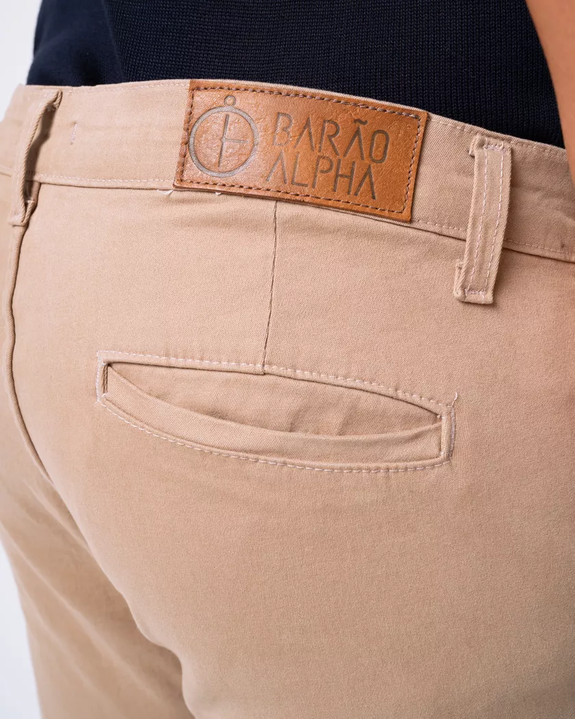 KIT 2 Calças Masculina Chino - Cáqui e Preta 