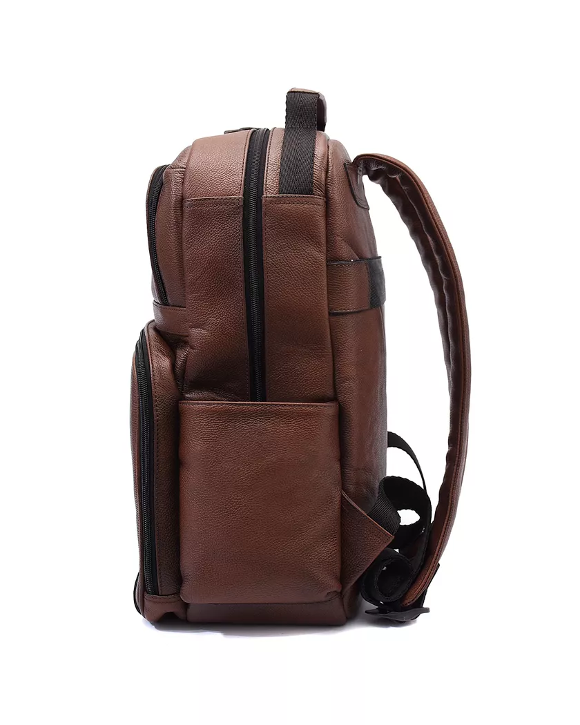 Mochila em Couro Executiva Specter- Conhaque 