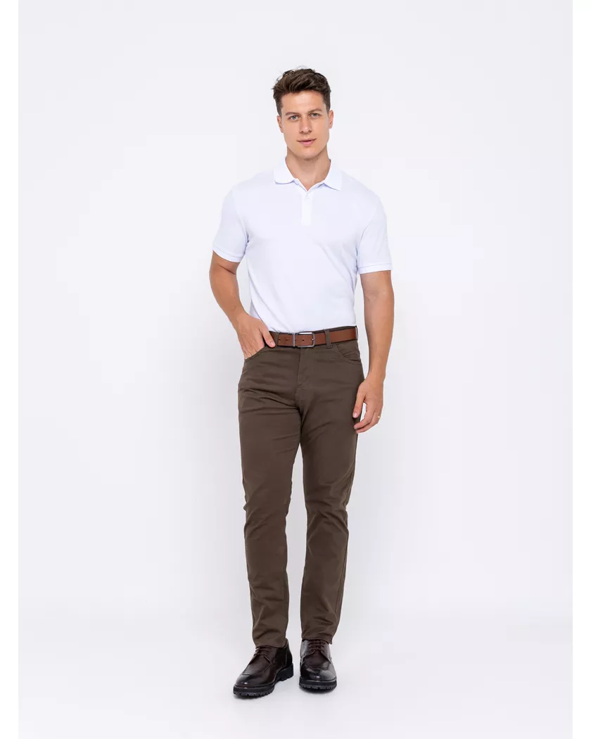 Calça Masculina Chino Verde Escuro - Barão Alpha