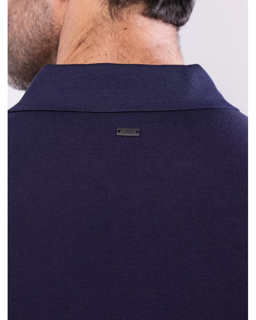 Camisa Polo Azul Marinho - Algodão Pima