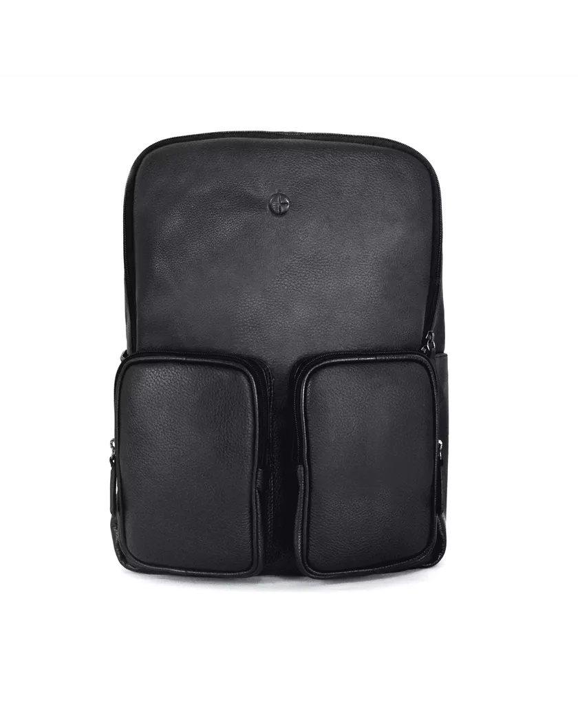 Mochila em couro Executivo Preta - Barão Alpha