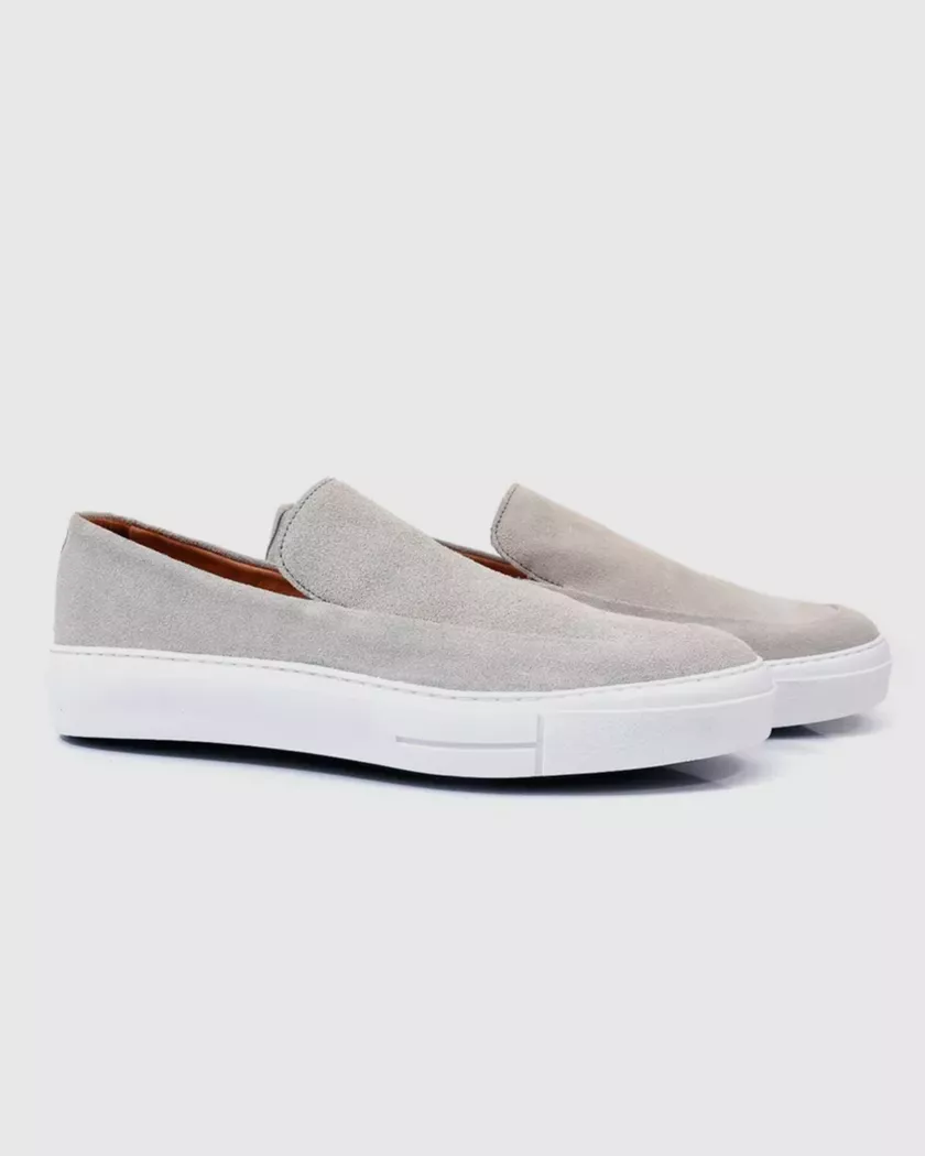 Tênis Masculino Iate Slip on Roger Cinza - Barão Alpha
