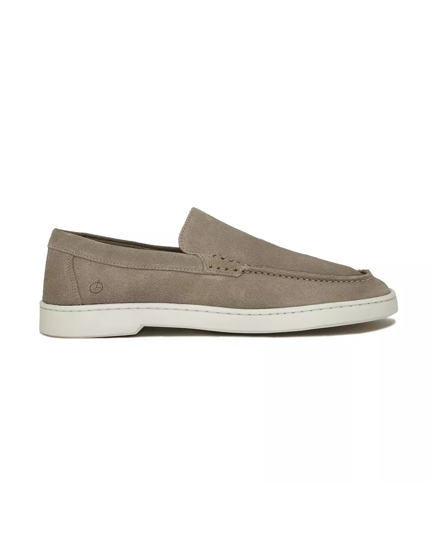 Slip on masculino Mocassim Pietro - Camurça Cinza