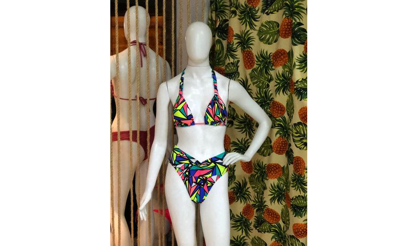 Conjunto Cortinão Com Efeito Lipo Geométrica ( Bojo Fixo )