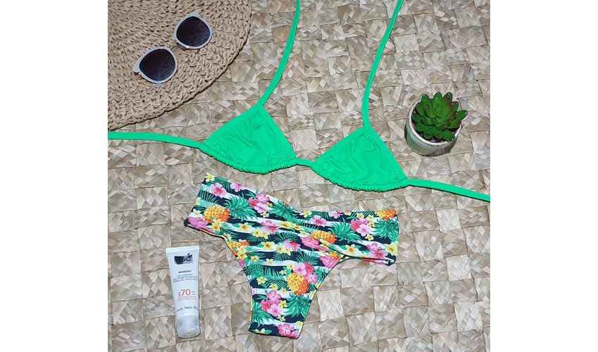 Conjunto Lipo Listras Floral