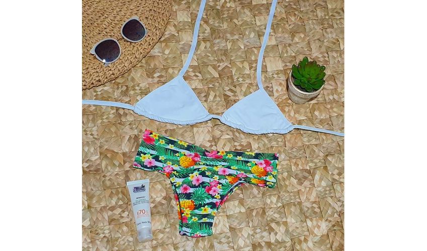 Conjunto Lipo Listras Floral 