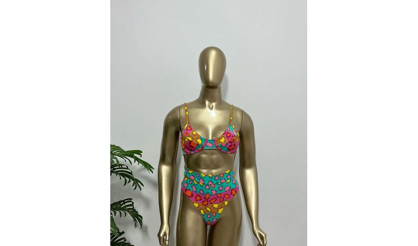 Conjunto Bahamas Hot Pants Oncinha Colorida