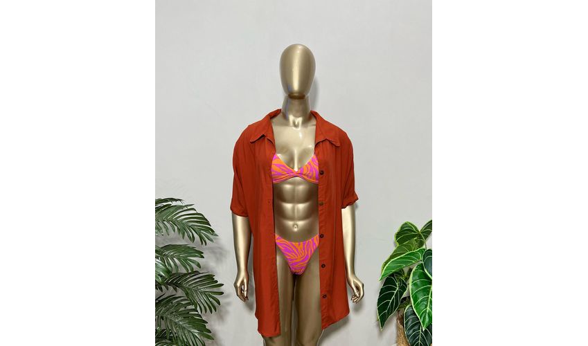 Saída de Praia Chemise Páprica 