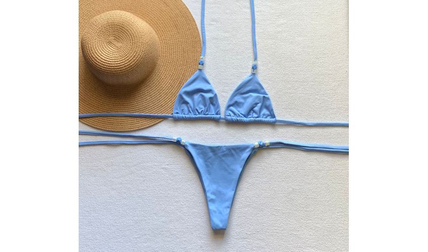 Conjunto Lacinho Miçangas 