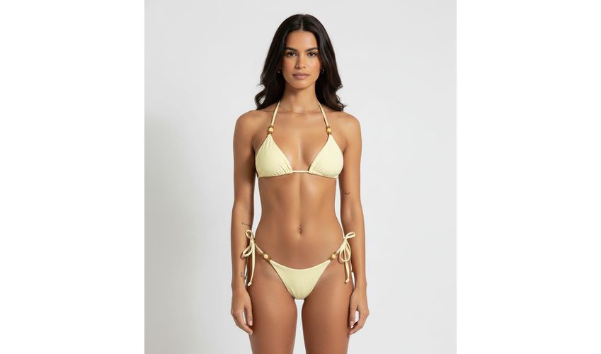 Conjunto Lacinho Miçangas 