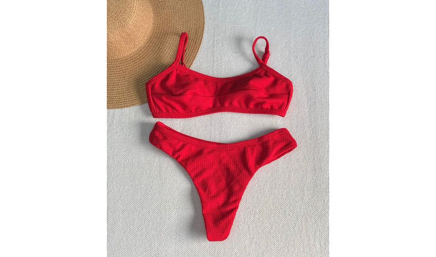 Conjunto Mel Semi Fio Vermelho