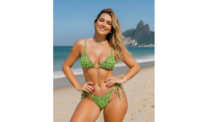 Conjunto Lacinho Animal Print 