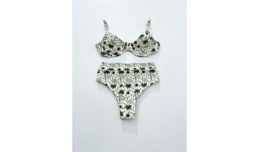Conjunto Bahamas Hot Pants Coqueiro Verde