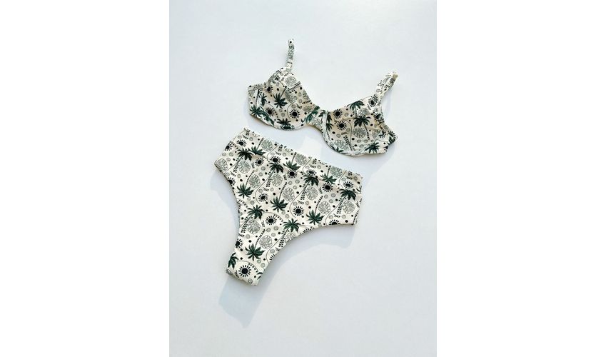 Conjunto Bahamas Hot Pants Coqueiro Verde