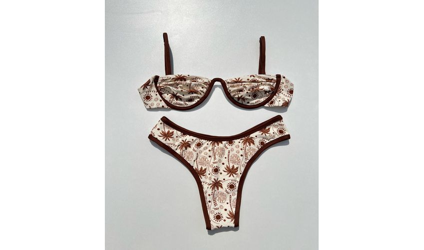 Conjunto Ayla Coqueiros Marrom 
