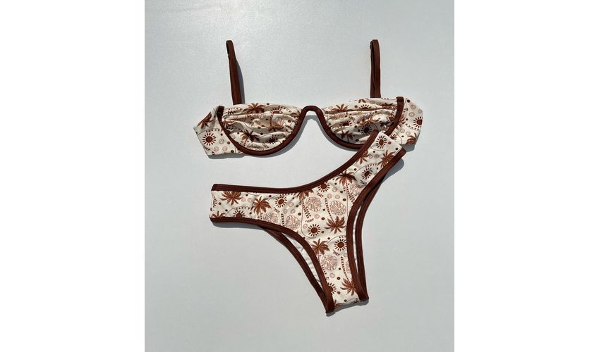 Conjunto Ayla Coqueiros Marrom 