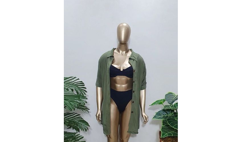 Saída de Praia Chemise Verde 