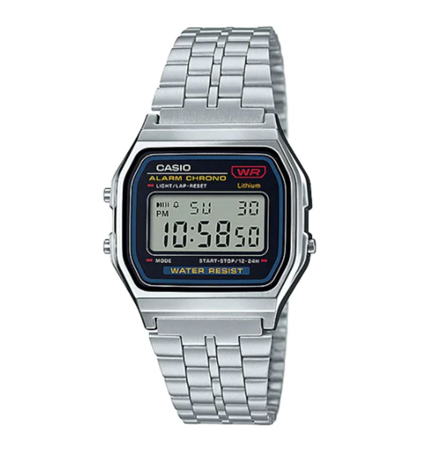 RELÓGIO CASIO VINTAGE PRATA WR pulseira detalhe menor