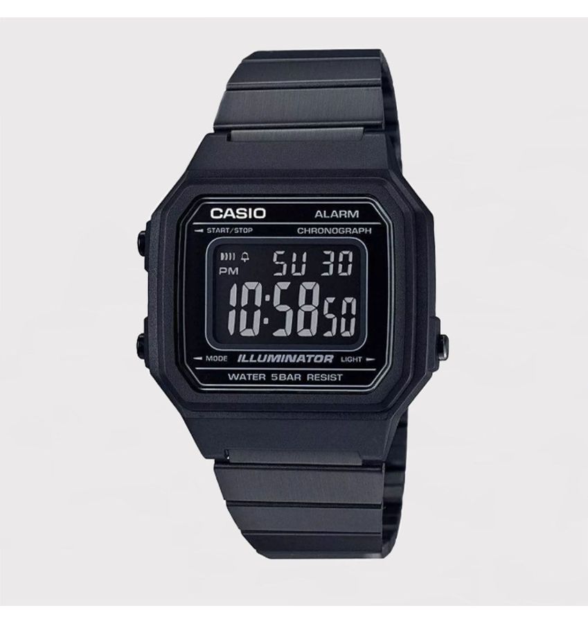 Relógio Casio Aço digital preto Grande