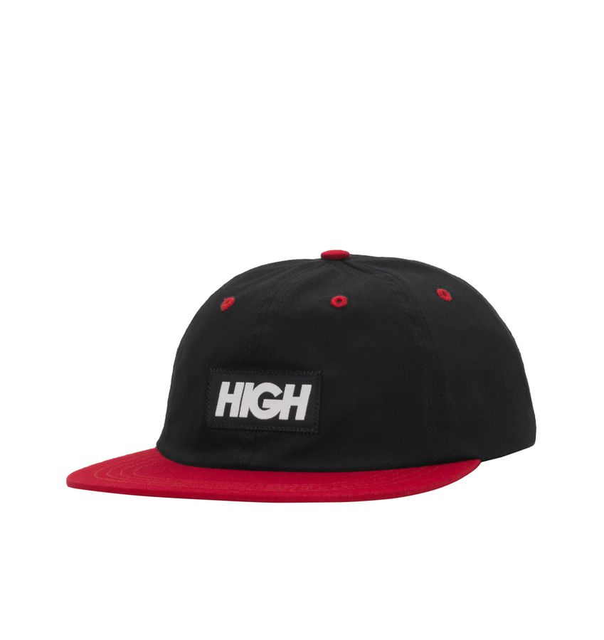 Cap 6 Panel logo black red