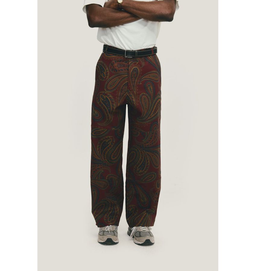 WELCOME Calça Wide Chino Paisley