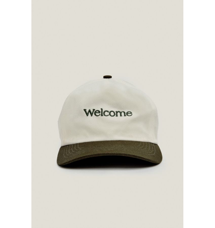 WELCOME Bone Sunny Strapback Green & Off White