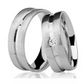 Par De Aliança Prata 950 Momentos 5mm Com Zircônia