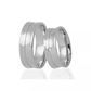 Par De Aliança Prata 950 Aurora Côncava De 5,0 mm Com Zircônia