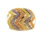 Anel De Ouro 18k Zig Zag Tricolor