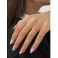 Anel De Ouro 18k Solitário Chic Com Zircônia