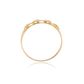 Anel De Ouro 18k Quatro Corações Tricolor