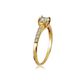 Anel De Ouro 18k Princess Com Diamantes