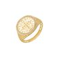 Anel De Ouro 18k São Bento Com Zircônia