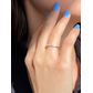 Anel De Ouro Branco 18k Bonina com Zircônias