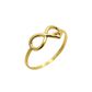 Anel De Ouro 18k Infinity Heart