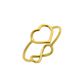 Anel De Ouro 18k Two Infinity Heart 
