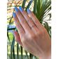 Anel De Ouro 18k Classic Zircônia Azul