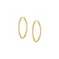 Brinco De Ouro 18k Argola Oval Slim Pp